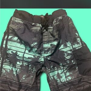 Black and Green Men's Swim Shorts size large